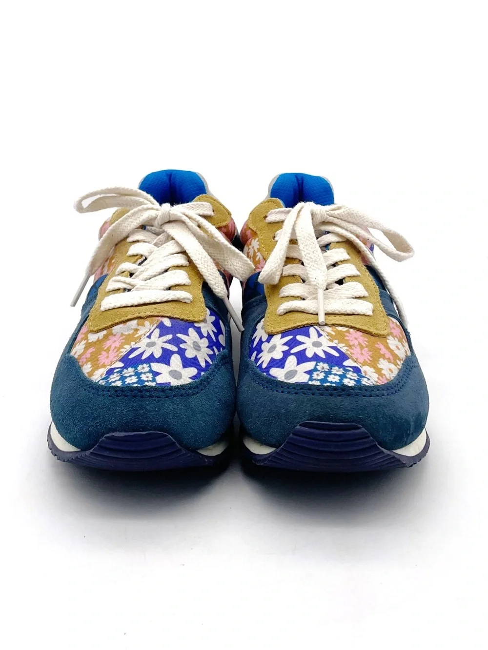 Inkkas Hendrix Jogger Sneakers Women’s Size 7 Patchwork Floral Suede Retro Shoes
